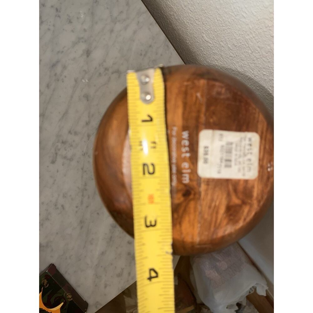 West Elm Segmented Acacia Wood Vase - Picture 9 of 9